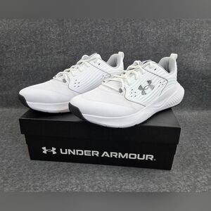 Under Armour Charged Commit 4 Shoes Mens Size 14 White Lace Up